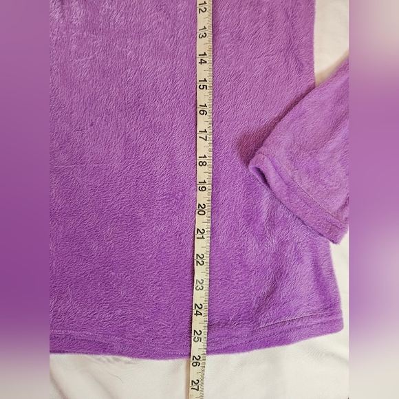 NWT Just Love Womens Purple Fuzzy Long Sleeve V-neck Pajama Top Size Large - Picture 6 of 9